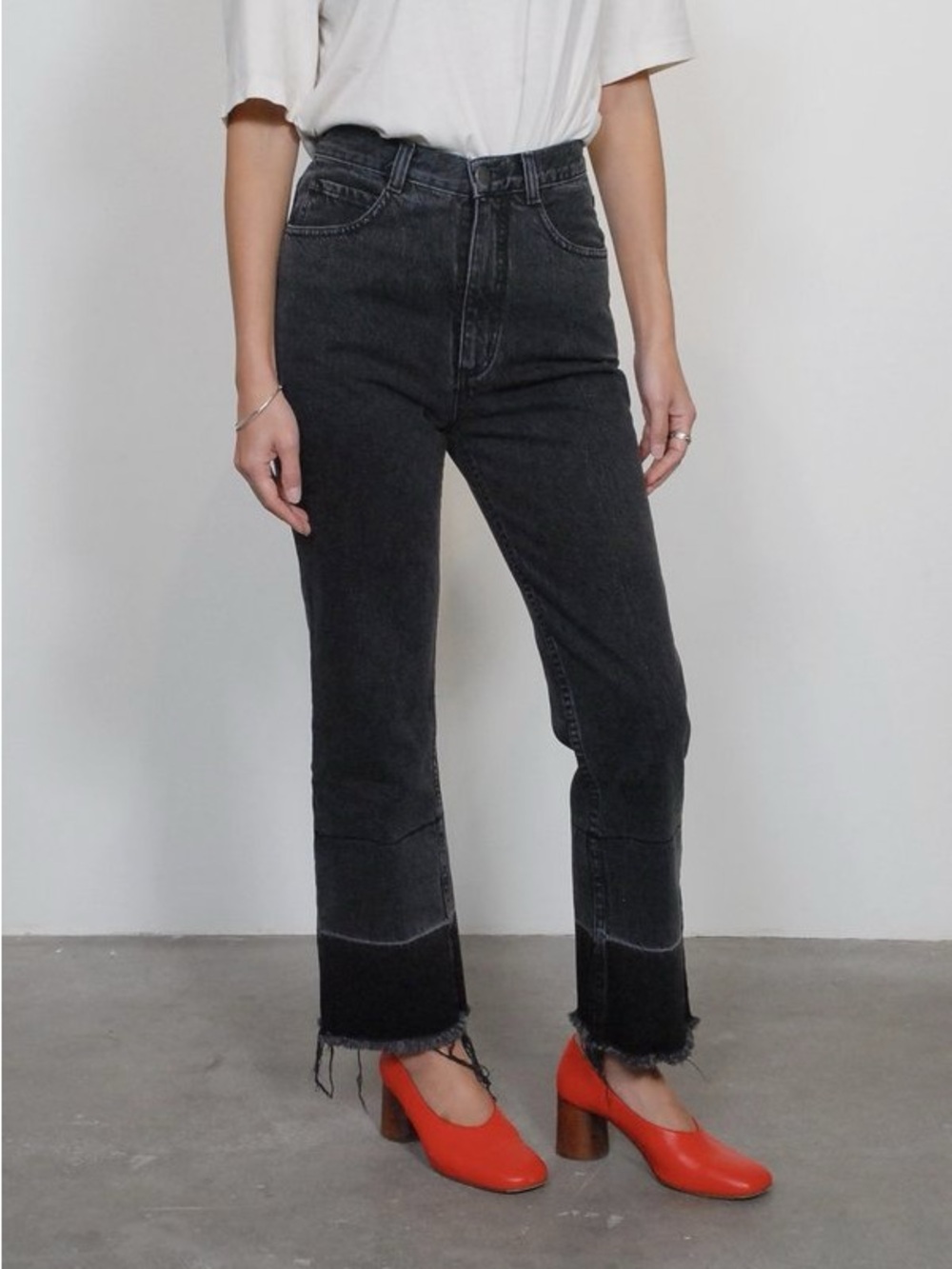 RACHEL COMEY SLIM LEGION PANT - WASHED BLACK size 4